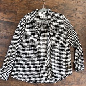 Zara Mens Houndstooth Oversized Shacket